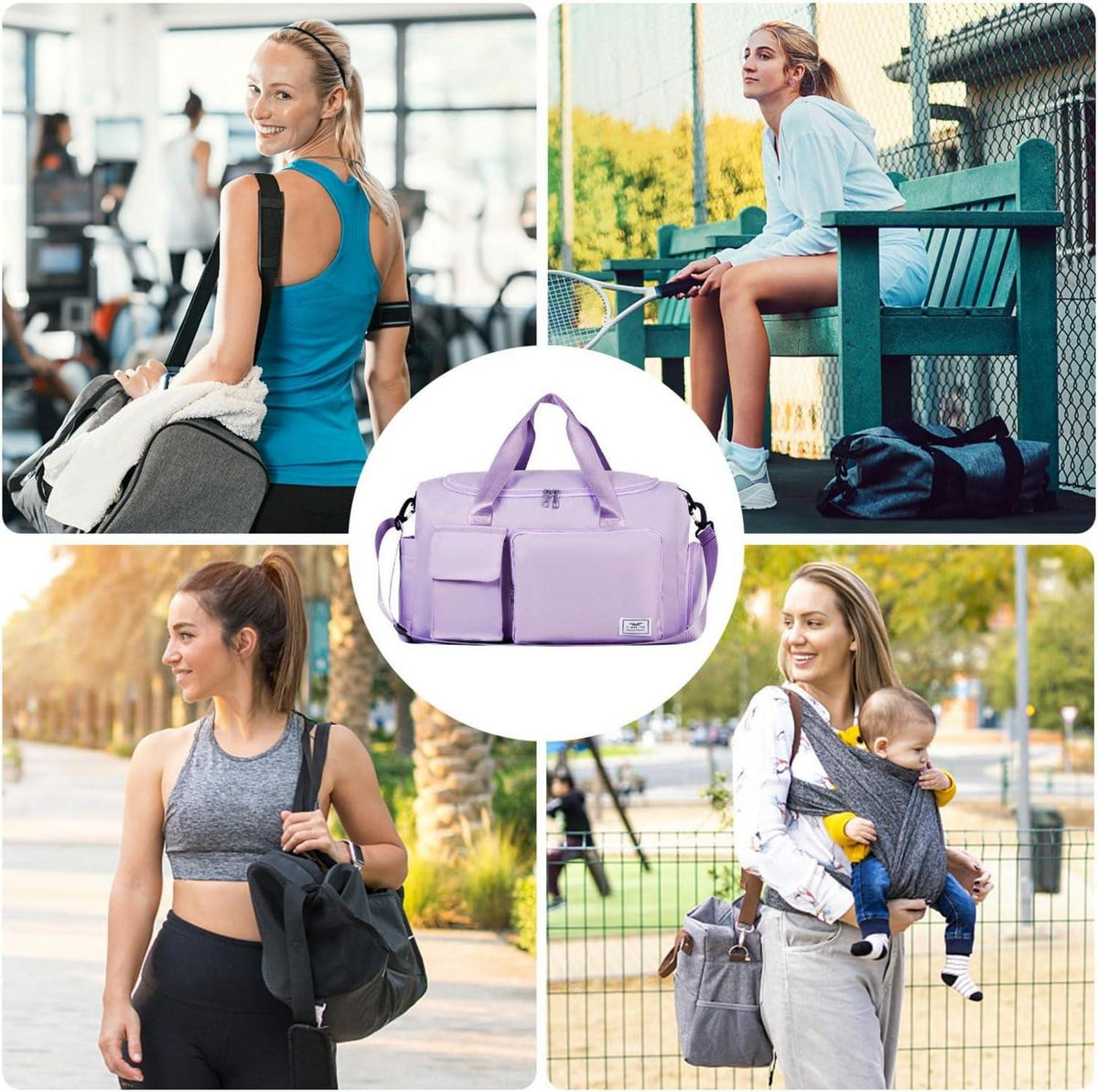 35L Damen Sporttasche mit Schuh- und