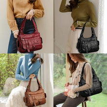 Damen Hobo Handtasche Rot in Lederoptik