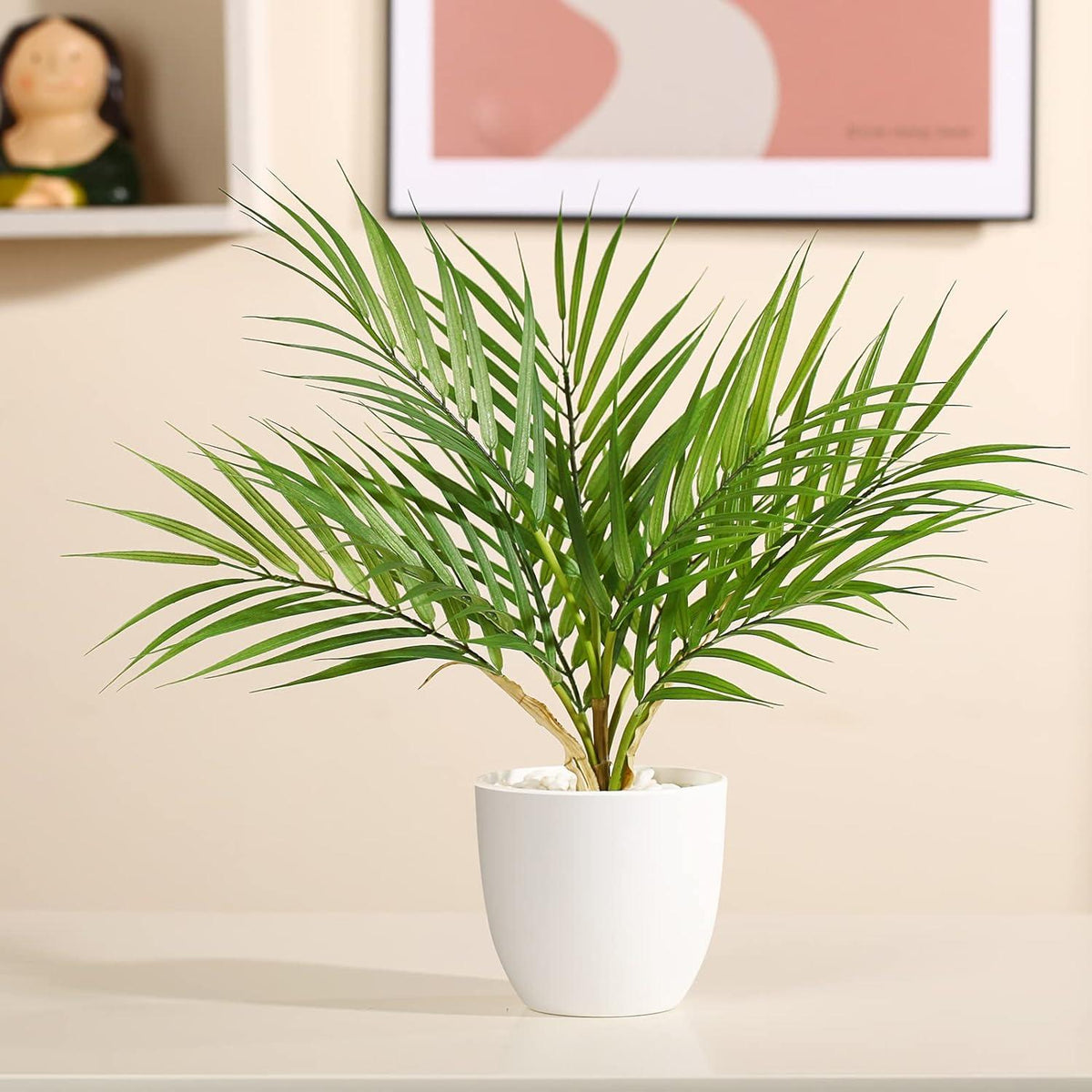 Kunstpflanze 40cm Künstliche Pflanzen Indoor Decor Areca Palm Topf