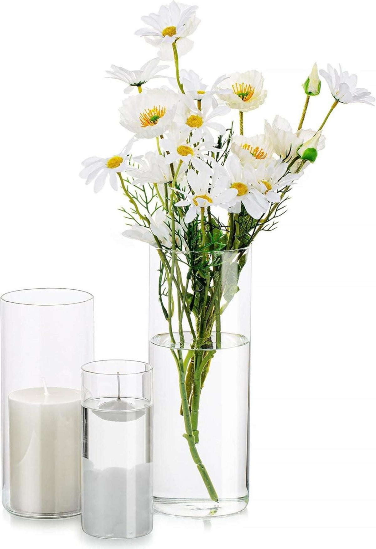Moderne Glasvasen Set für Hochzeit und Wohnzimmer 3 Stück