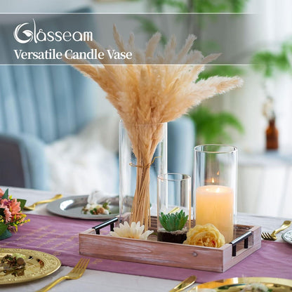 Moderne Glasvasen Set für Hochzeit und Wohnzimmer 3 Stück