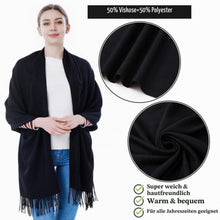 Pashmina Schal Damen, weicher Wickel für Abendkleider & mehr