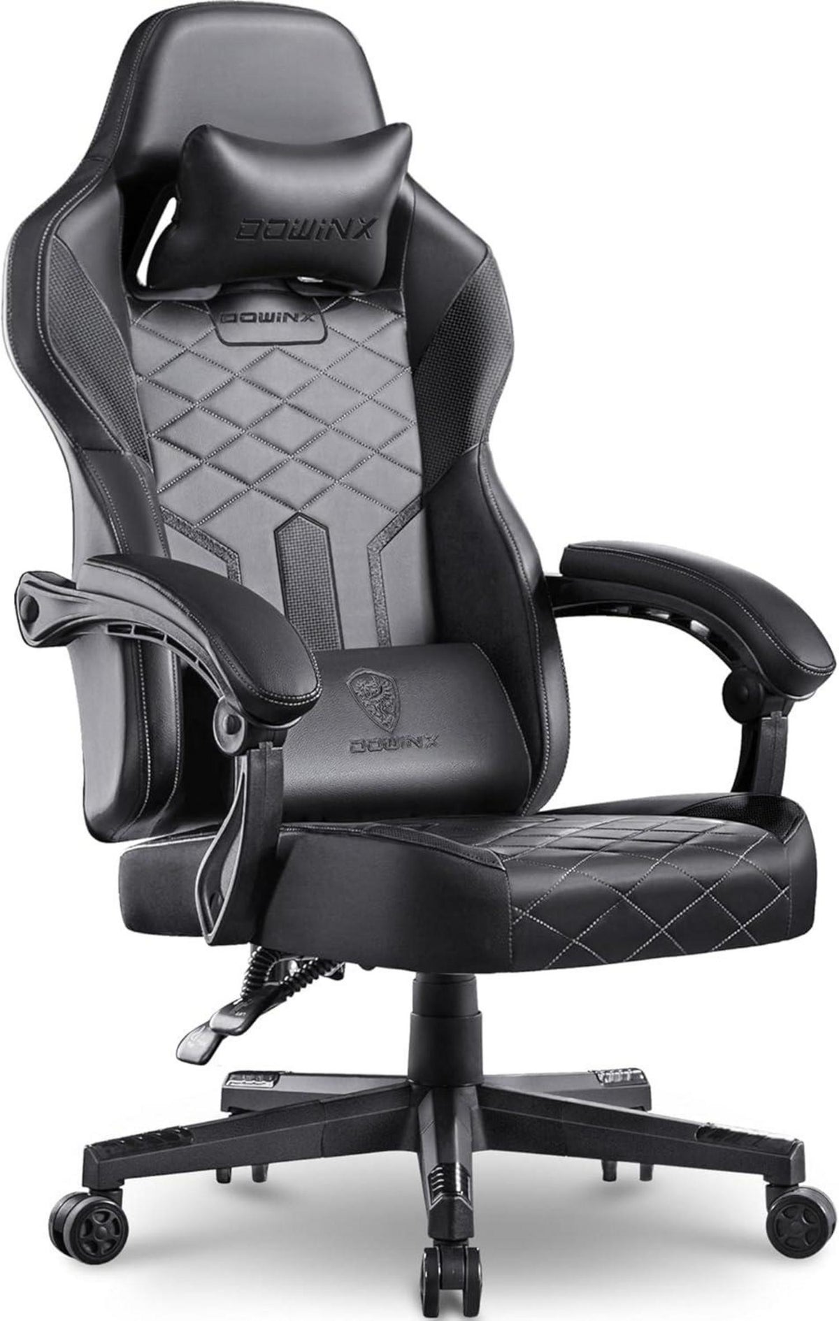 Gaming Stuhl mit Frühling Kissen und Lendenwirbelstütze
