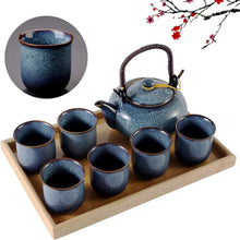 Japanisches Porzellan Teeservice Set in Hellblau - Hochwertiges