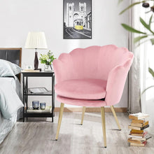 Eleganter Samtstuhl mit Metallbeinen für Wohnzimmer Schlafzimmer