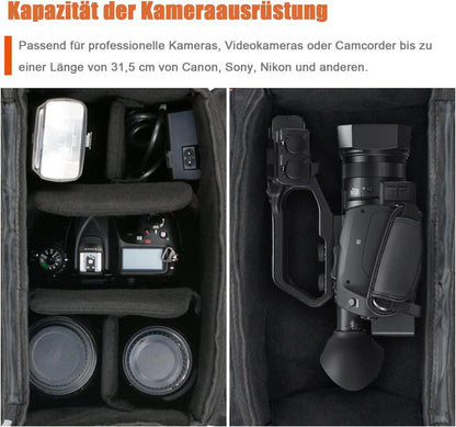 DSLR-Kameratasche XL Fototasche für Canon Nikon Sony Panasonic