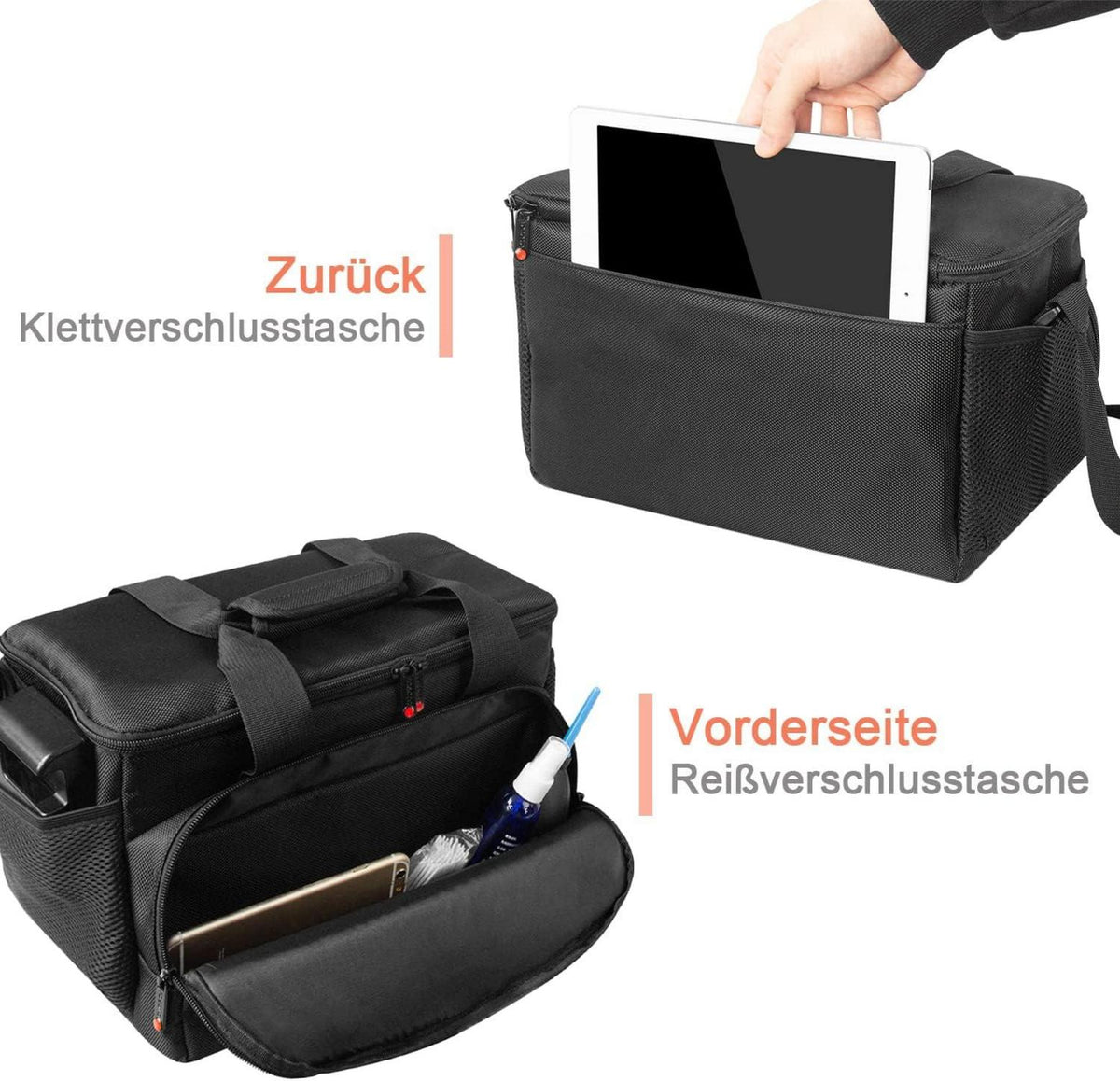 DSLR-Kameratasche Spiegelreflex Fototasche XL für Canon Nikon Sony
