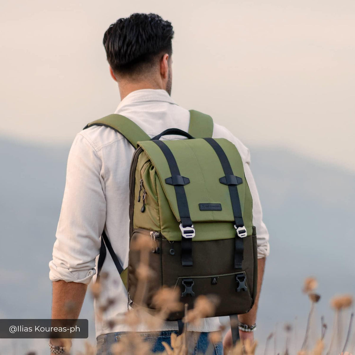 Kamerarucksack 20L mit Laptopfach & Regenschutz – Grün