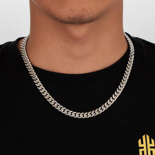 Panzerkette Herren 18K Gold Weißgold 8/12/14mm Edelstahl