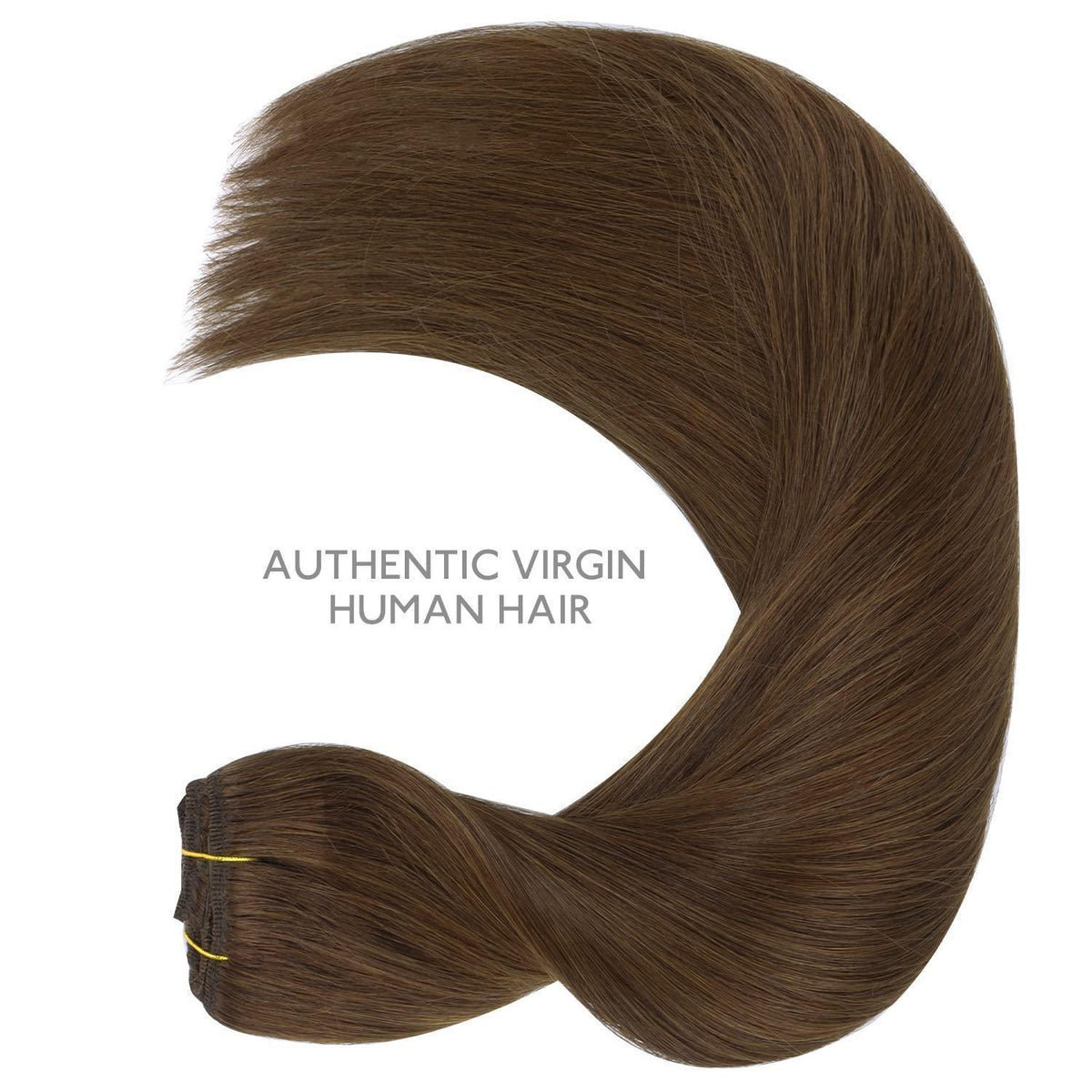 Echthaar Clip-in Extensions Schokoladenbraun 50cm