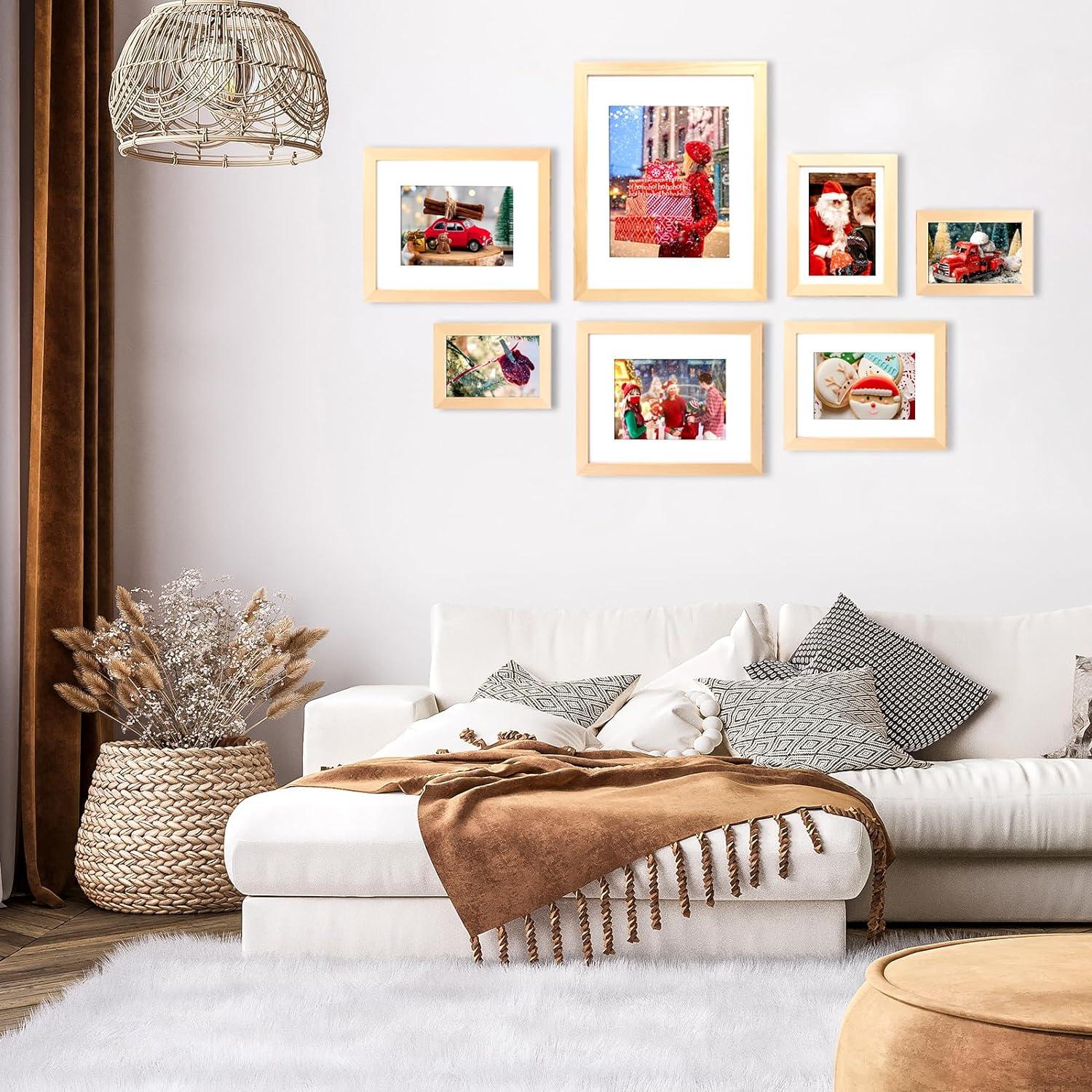 23x30 Bilderrahmen Naturholzrahmen Acryl-Plexiglas Set für Tisch Wand