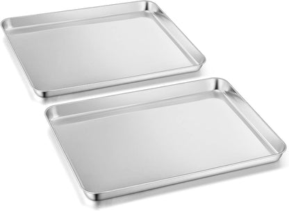 Backblech Edelstahl Set 40,5x30,5x2,5cm Spiegelfinish