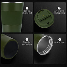 Tlater Kaffeebecher to go 380ml Thermo Edelstahl Travel Mug