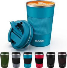 Tlater Kaffeebecher to go 380ml Thermobecher Isolierbecher Edelstahl