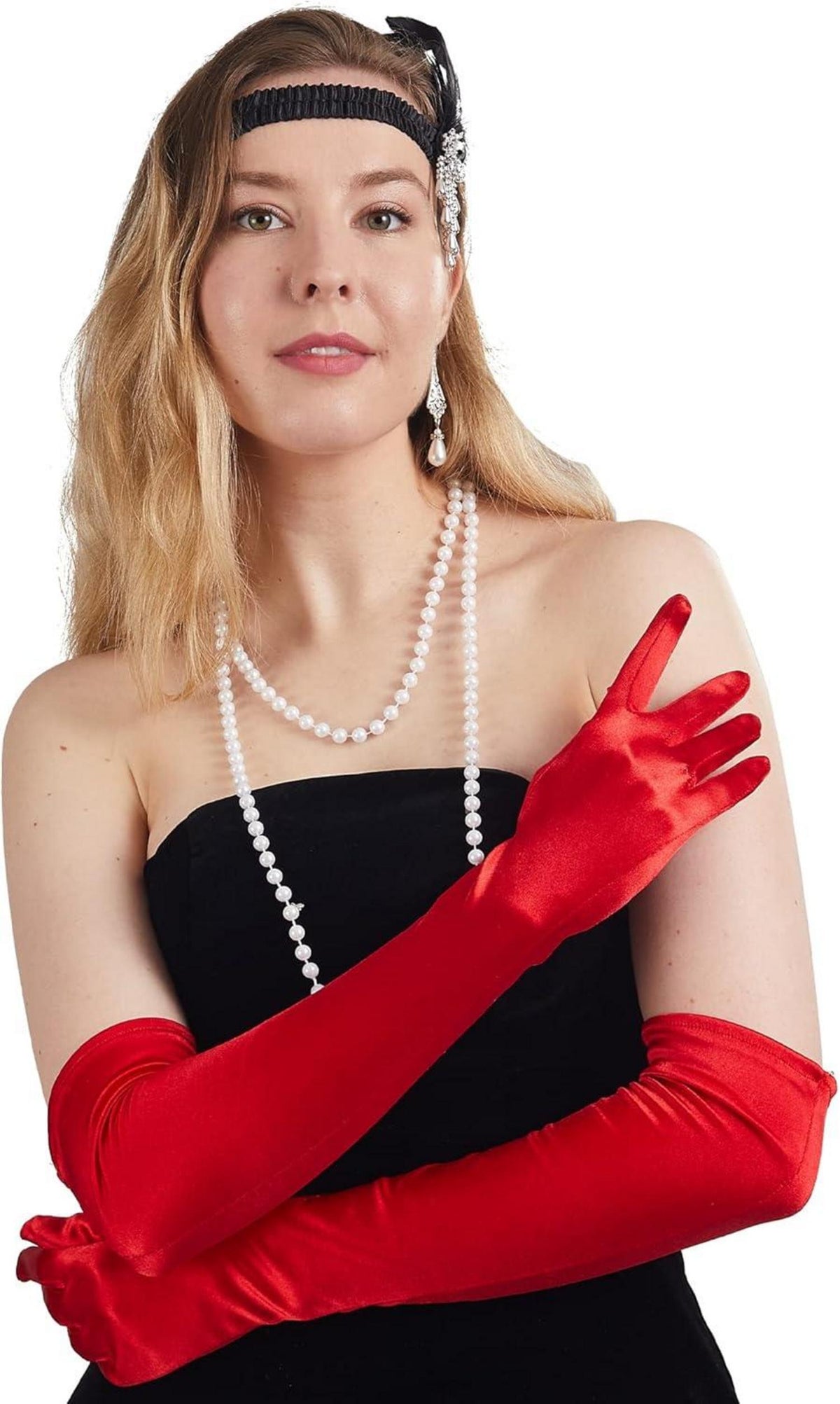 Spooktacular Creations Lange Opern-Party-Handschuhe Damen