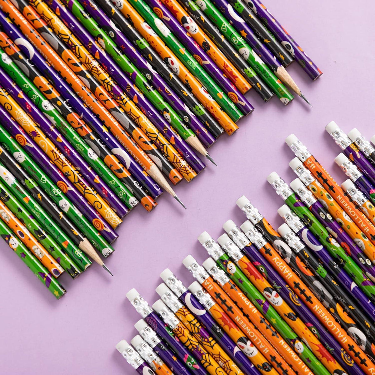 Halloween Bleistiftset 108-teilig für Kinder, verschiedene Designs