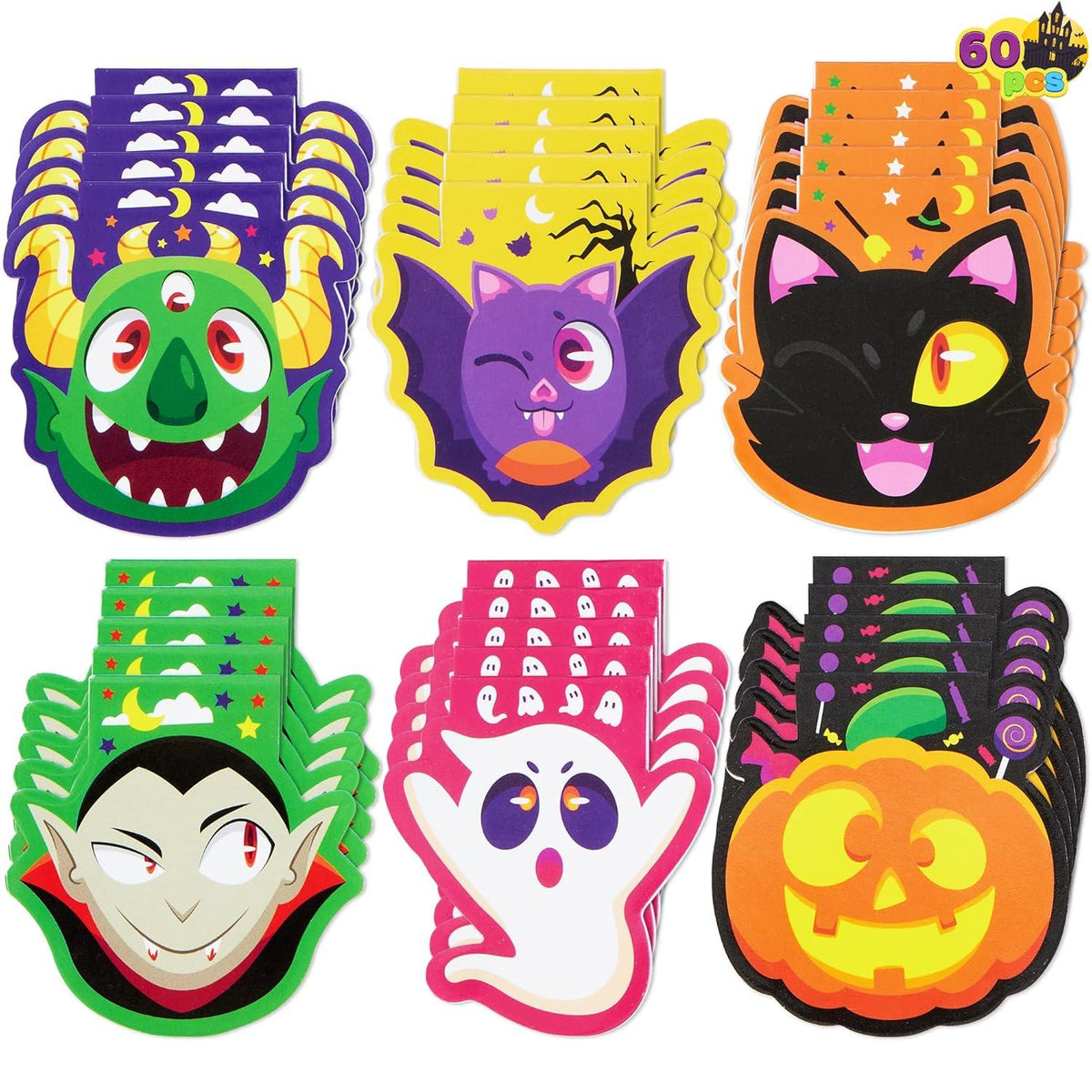 Halloween Mini Notizblock Set 60 Stück Gruselige Charaktere für Kinder Party Z HWARRIERUNIXBVXCQPA
