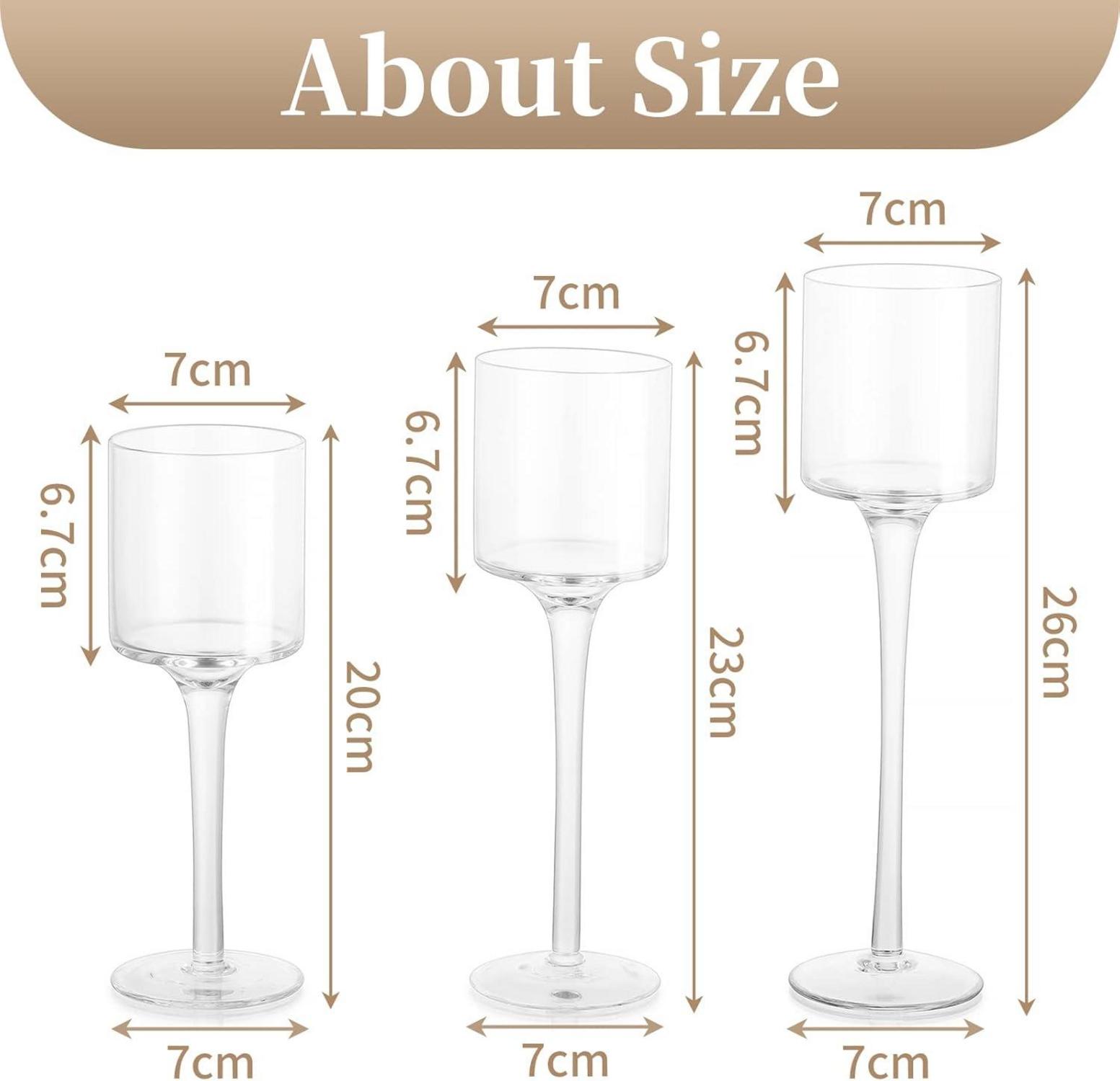 Kerzenhalter Glas Teelichthalter Stumpenkerzen Hochzeit Deko Party 30er Set