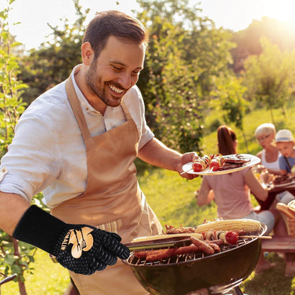 Grillhandschuhe Hitzebeständig 800°C L/XL/XXL Grill Zubehör