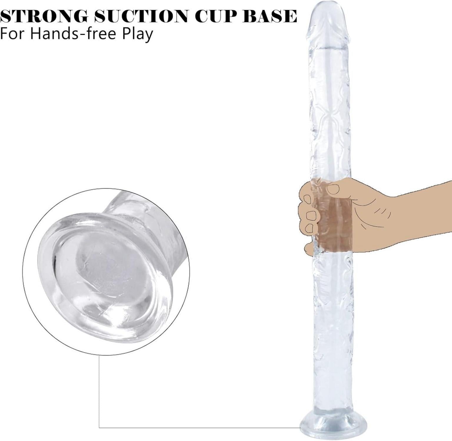 BDSMAGE 45cm XXXL Realistischer Anal Dildo mit Saugnapf