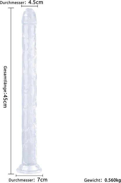 XXXL Realistischer Dildo 45cm mit Starkem Saugnapf für Paare Frauen