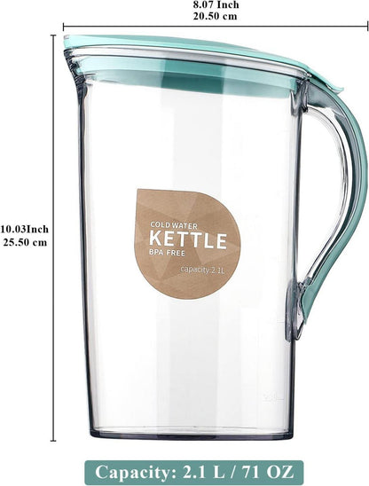 Berglander Karaffe 2,1L Blau BPA-frei Fiberglas Wasserkrug