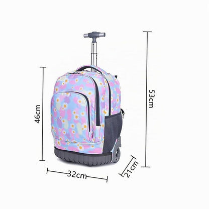 Trolley Rucksack mit Rollen – Wasserdichter Schulranzen für Kinder
