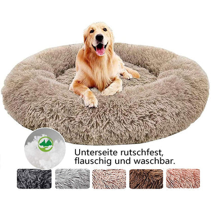Flauschiges Hundebett Rund – Kuschelbett für Hunde & Katzen