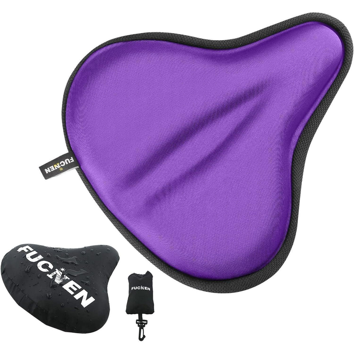 Violett Fahrradsattelbezug mit Gel – Bequemes Sitzkissen 27x25cm