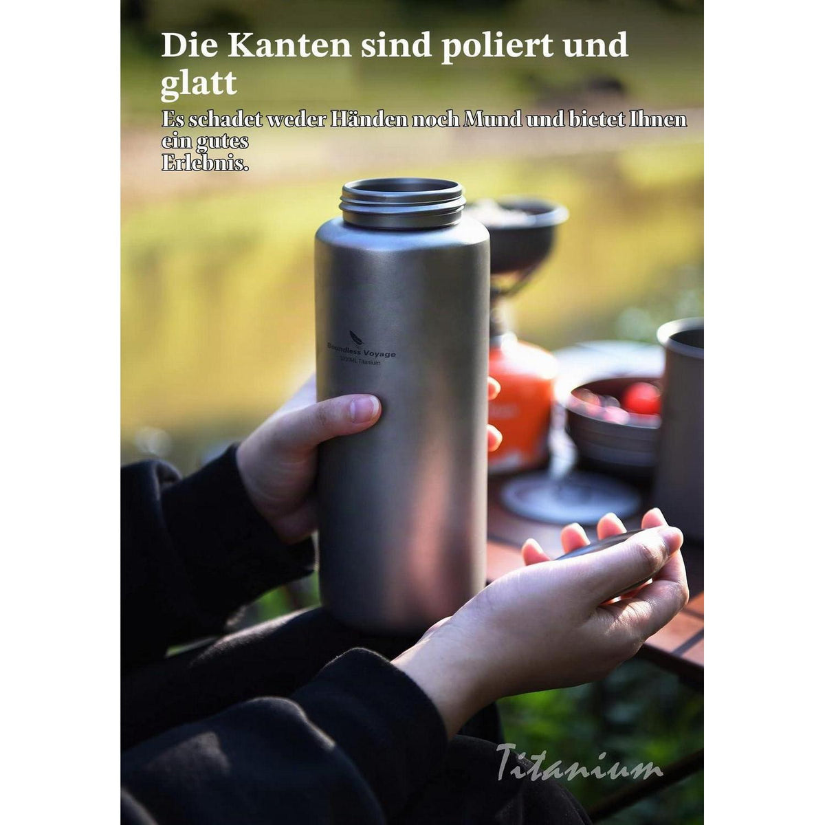 Titan Becher & Flasche Set 600ml + 1050ml Outdoor Camping