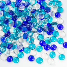Glassteine Blau Transparent Deko Mosaik Cabochon 1500g