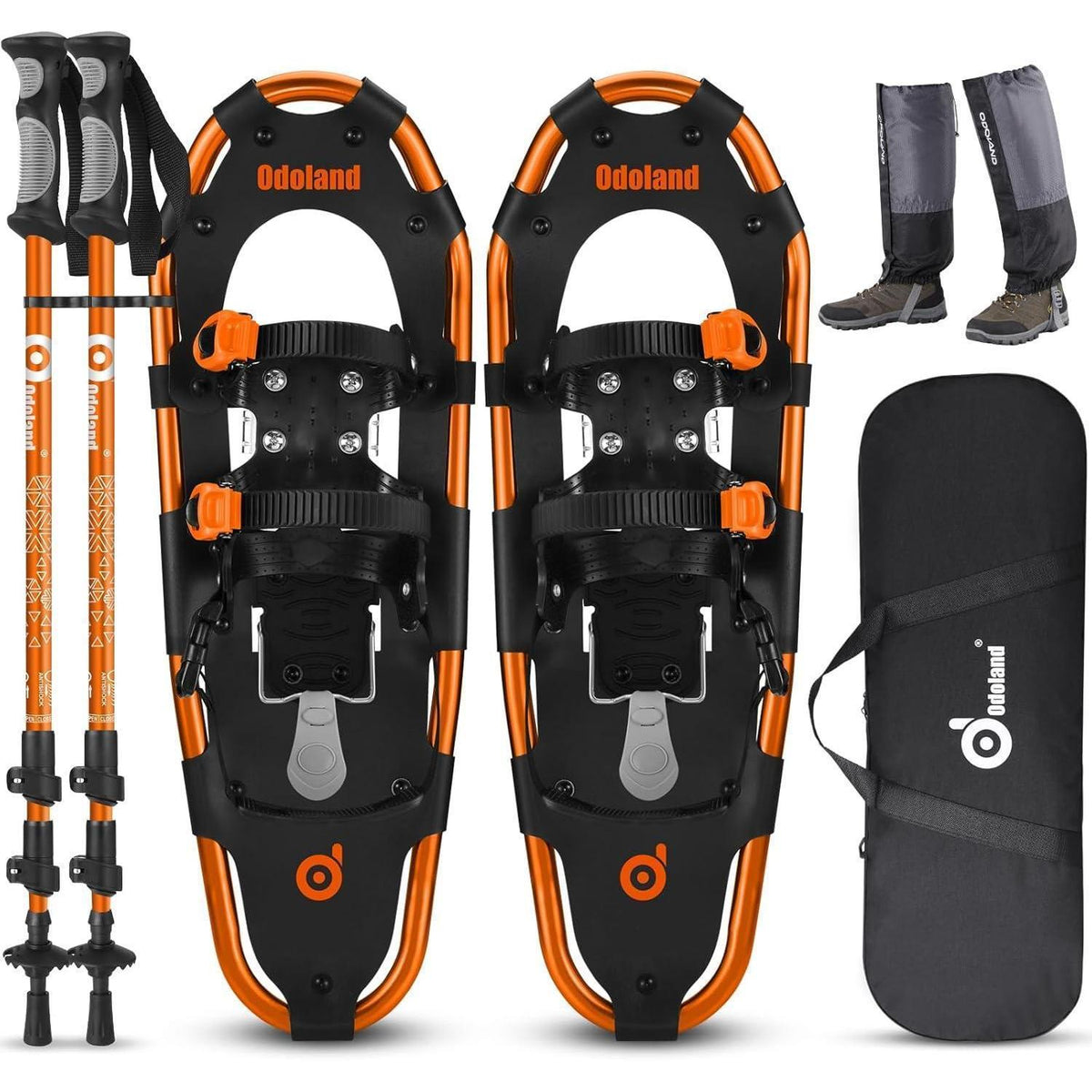 Schneeschuhe Set 4 IN 1 mit Stöcken & Gamaschen – Größe S (21 Inch)