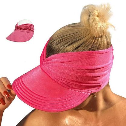 Damen Sonnenhut Visor – Rosenrot, UV-Schutz & Vielseitig