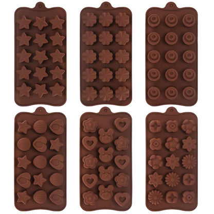 Silikon Pralinenformen Set – 6er Pack für Schokolade & Co.