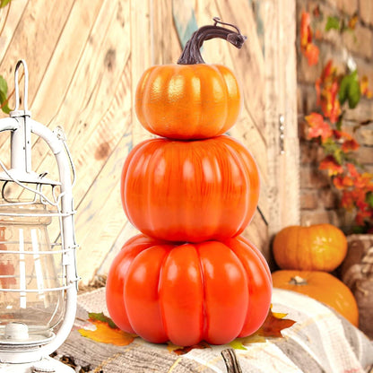 Künstliche Kürbisse Set für Herbstdekoration Halloweenfest