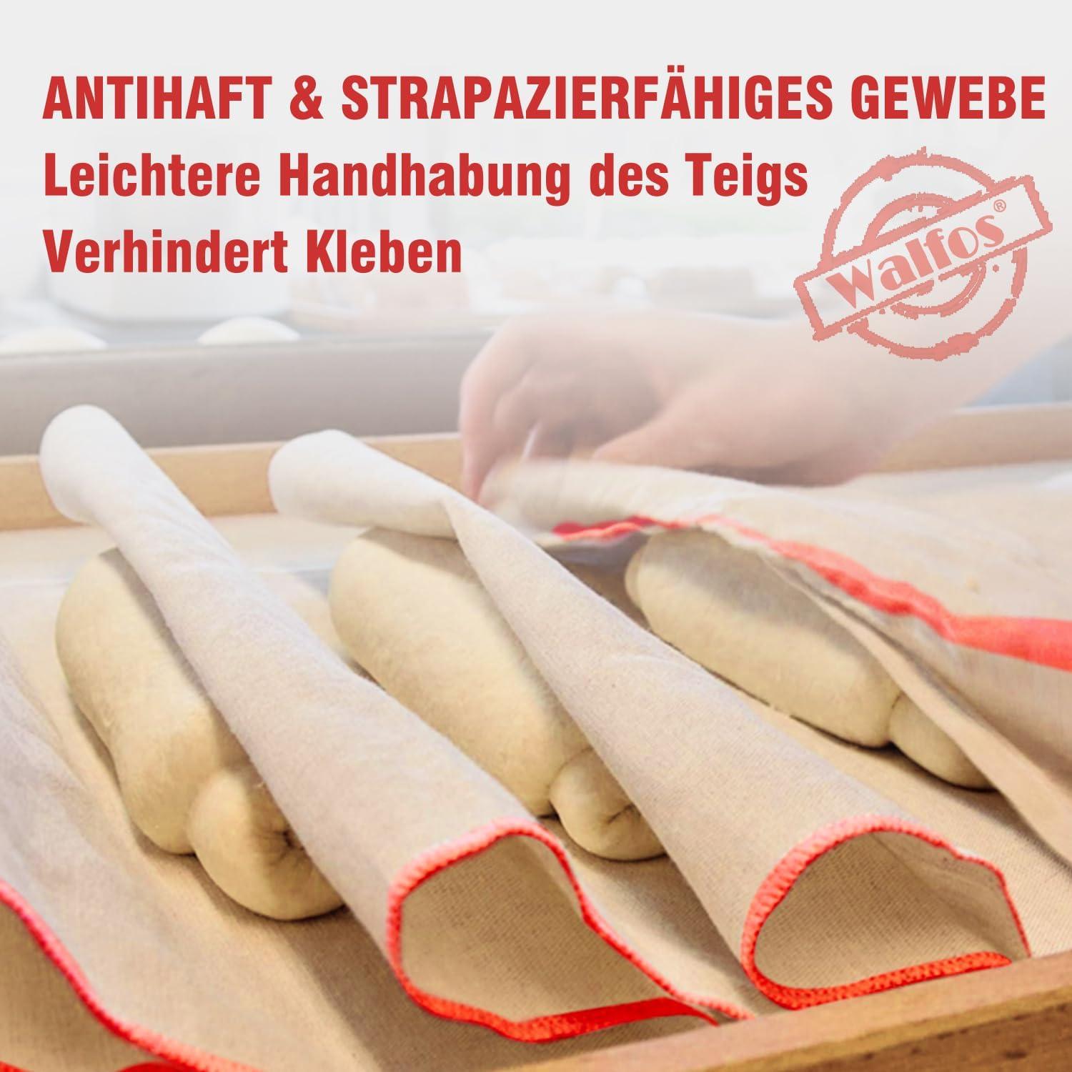 Professionelles Backtuch für Brotbacken und Teiggärung 75x45cm 2er Set