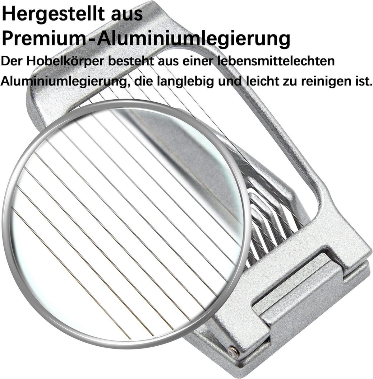 Eierschneider Profi Eierteiler Schneiddrähte Edelstahl