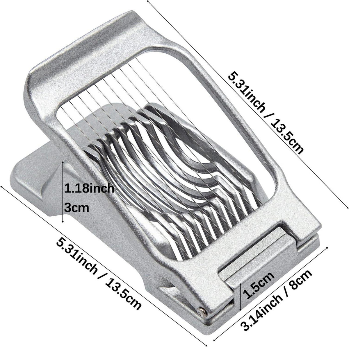 Profi Eierschneider Edelstahl Spülmaschinenfest Aluminium Eierteiler