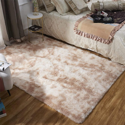 Weicher Hochflor Shaggy Teppich 80x150 cm Khaki