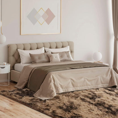 ROHATIM Hochflor Shaggy Teppich 80x150cm Super weich Braun