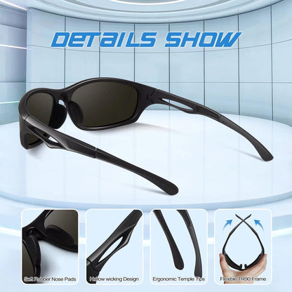 Polarisierte Herren-Sonnenbrille TR90 Sportbrille UV400 Schutz