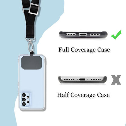 Universal-Handykette: Handyband zum Umhängen, kompatibel mit Allen Smartphones, Schwarz + Grün