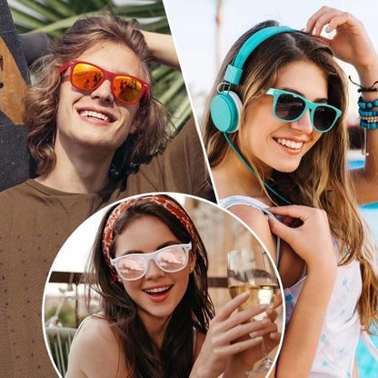 Polarisierte UV400 Sonnenbrille Vintage Retro Stil - Mattroter