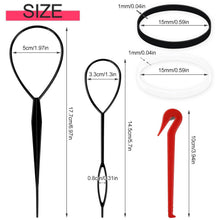 Mini Haargummis Set 1000 Stück Schwarz Transparent Cutter