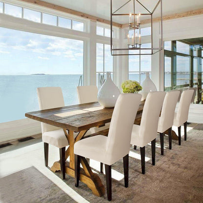 Stuhlhussen 4er-Set Stretch Cremeweiß – Universal Passform