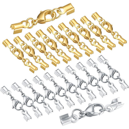 20 Karabinerverschlüsse für Schmuckherstellung - Silber & Gold