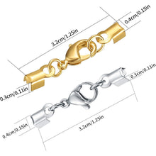 20 Karabinerverschlüsse für Schmuckherstellung - Silber & Gold