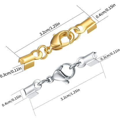 20 Karabinerverschlüsse für Schmuckherstellung - Silber & Gold