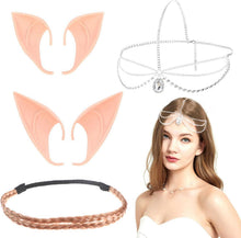 Elfen Kostüm Set Latex Ohren Spitzohren Haarband Karneval Halloween