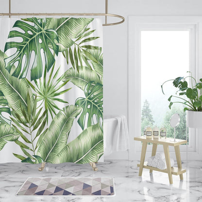 Duschvorhang grün Bananenblatt Anti-Schimmel 120x180cm Shower Curtain